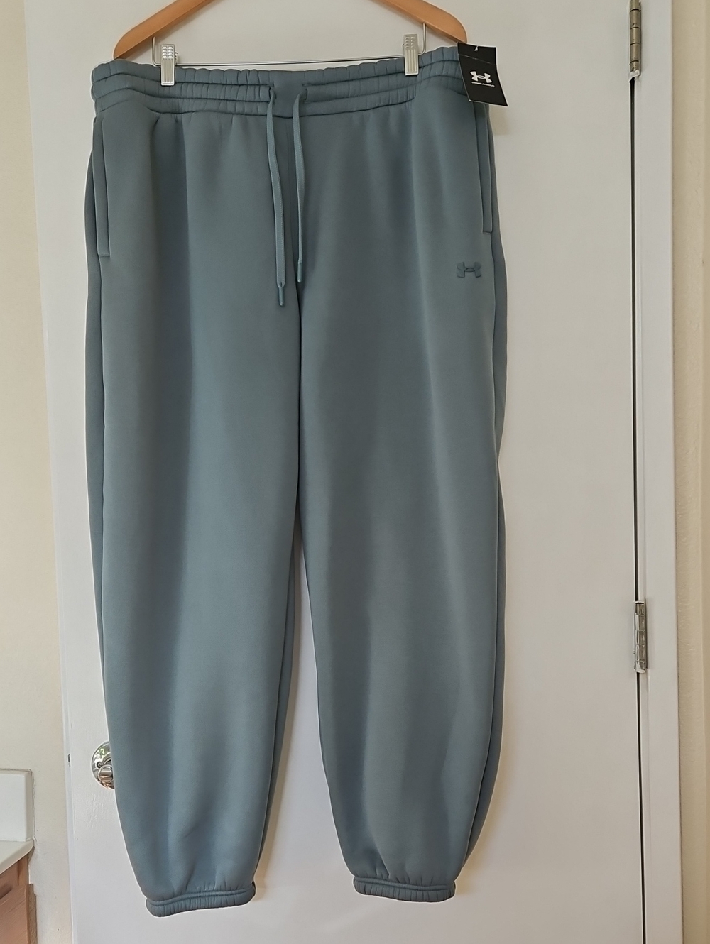Women's Under Armour Therma Warm Fleece Outdoor Jogger Sweatpants Blue Gray 2XL